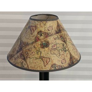 NAUTICAL MAP LAMP SHADE WORLD MAP  COOLIE LAMP SHADE HISTORICAL LIBRARY